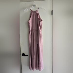 David's Bridal Dusty Rose Sleeveless Maxi Dress
